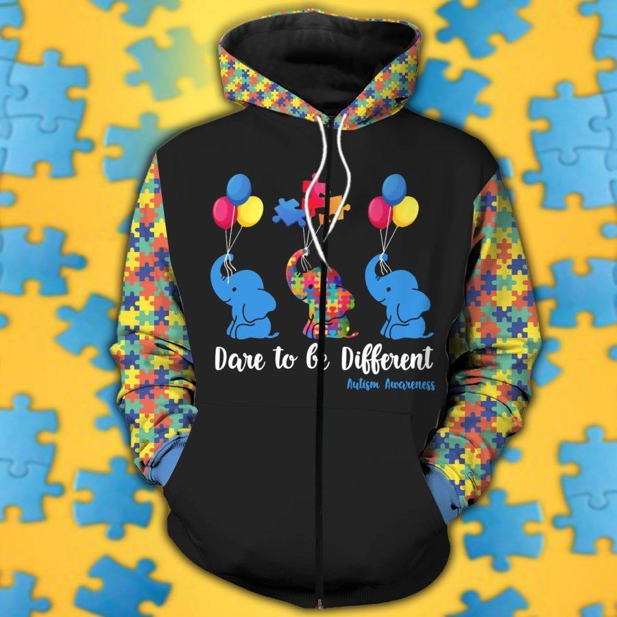 Dare Different Autism Hoodie For Community Outreach Casual Travel And Meaningful Wear