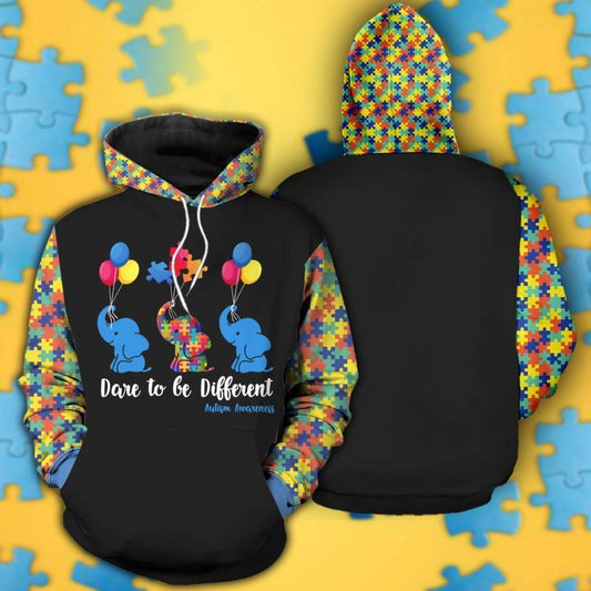 Dare Different Autism Hoodie For Community Outreach Casual Travel And Meaningful Wear