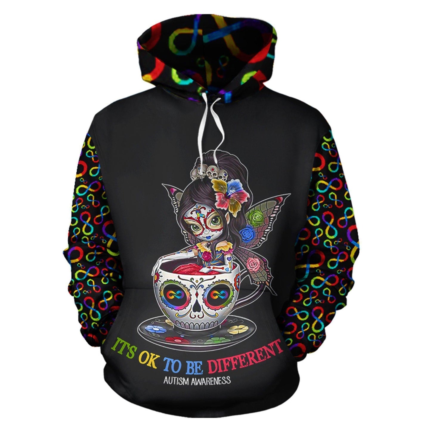 Cup Girl Autism Infinity Hoodie For Community Support Events Travel And Everyday Comfort