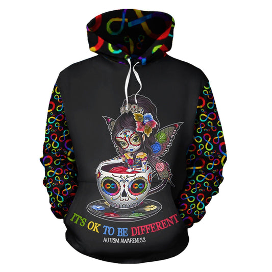 Cup Girl Autism Infinity Hoodie For Community Support Events Travel And Everyday Comfort