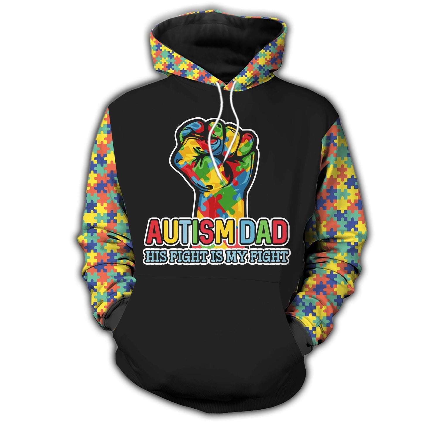 Autism Dad Support Hoodie For Advocacy Activities Daily Wear And Encouraging Messages