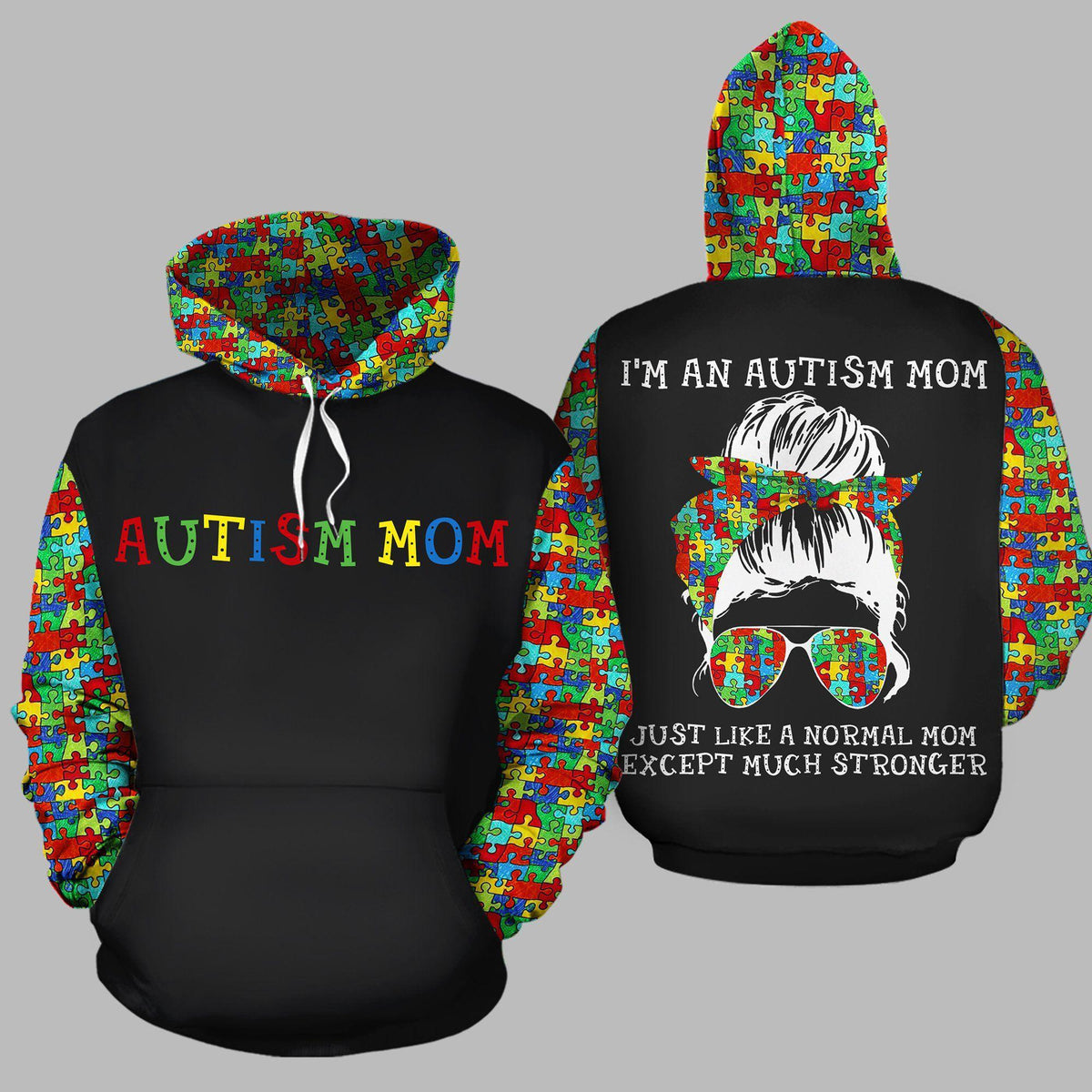 Autism Mom Just Like Normal Hoodie For Community Outreach Casual Travel And Meaningful Wear