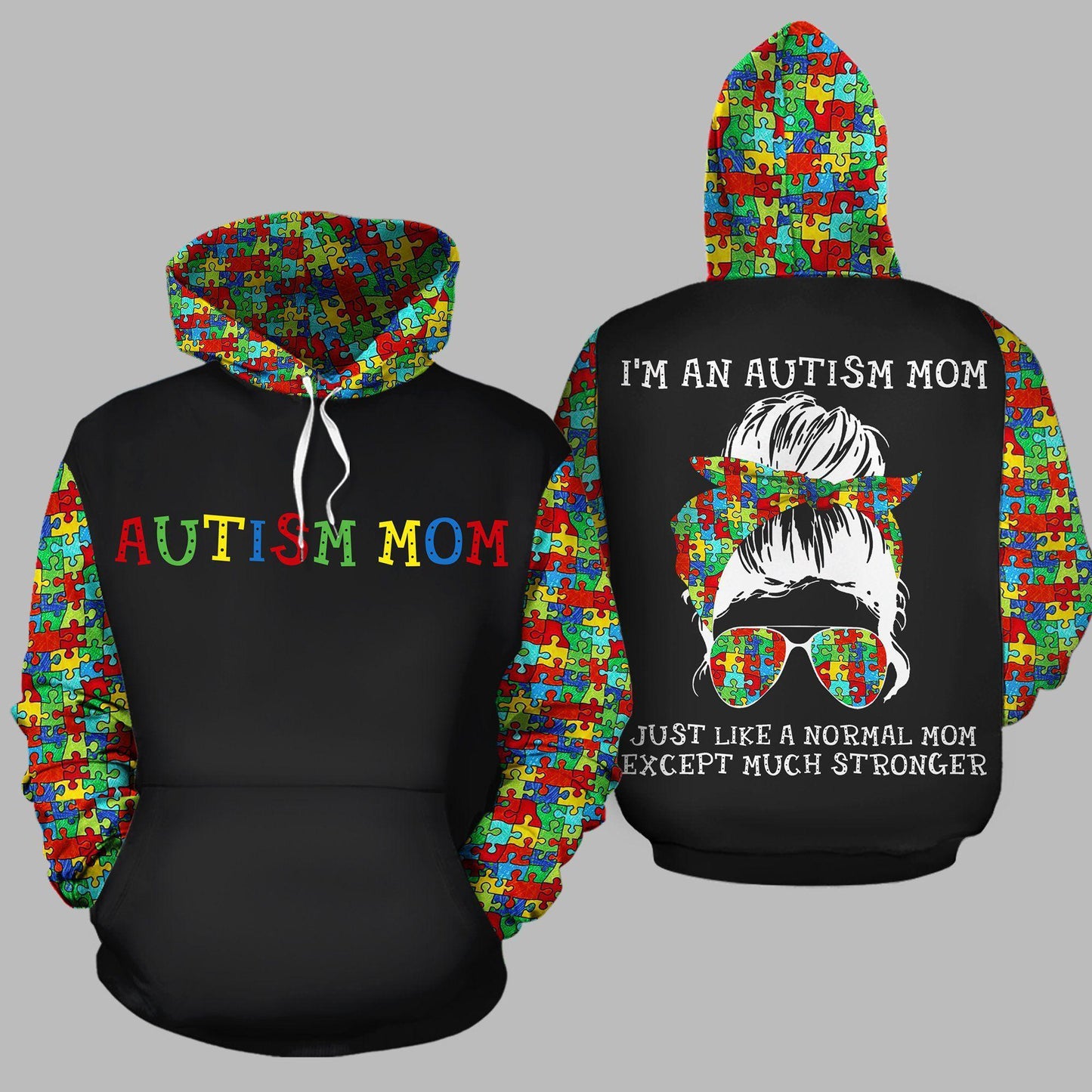 Autism Mom Just Like Normal Hoodie For Community Outreach Casual Travel And Meaningful Wear