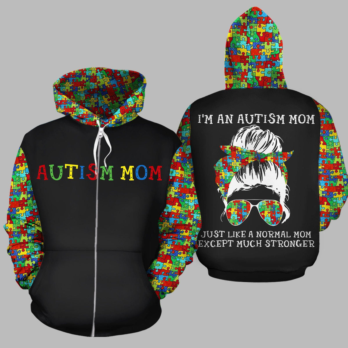 Autism Mom Just Like Normal Hoodie For Community Outreach Casual Travel And Meaningful Wear