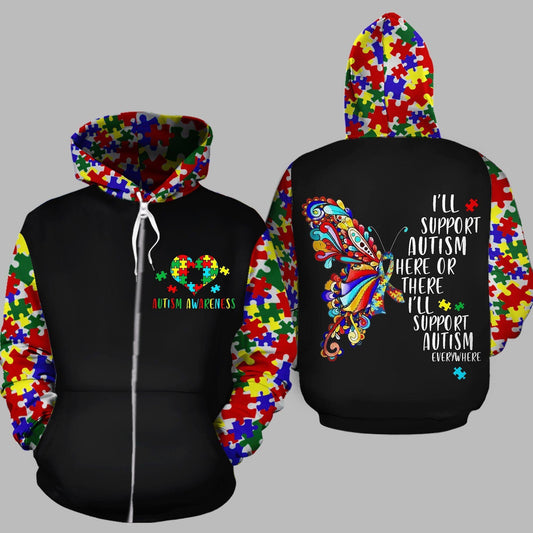 Support Autism Everywhere Hoodie For Community Outreach Casual Travel And Meaningful Wear
