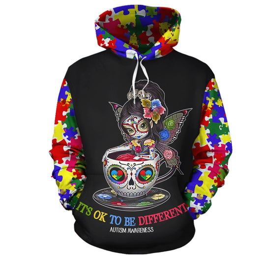 Teacup Girl Autism Hoodie For Awareness Campaigns Comfortable Wear And Supportive Gifting