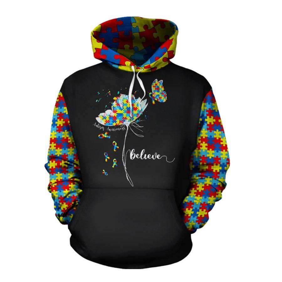 Believe Autism Awareness Hoodie For Awareness Occasions Comfortable Layering And Gift Ideas