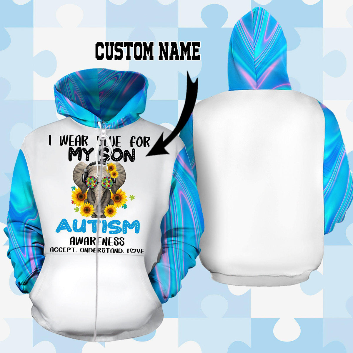 Blue Autism Awareness Hoodie For Awareness Occasions Comfortable Layering And Gift Ideas