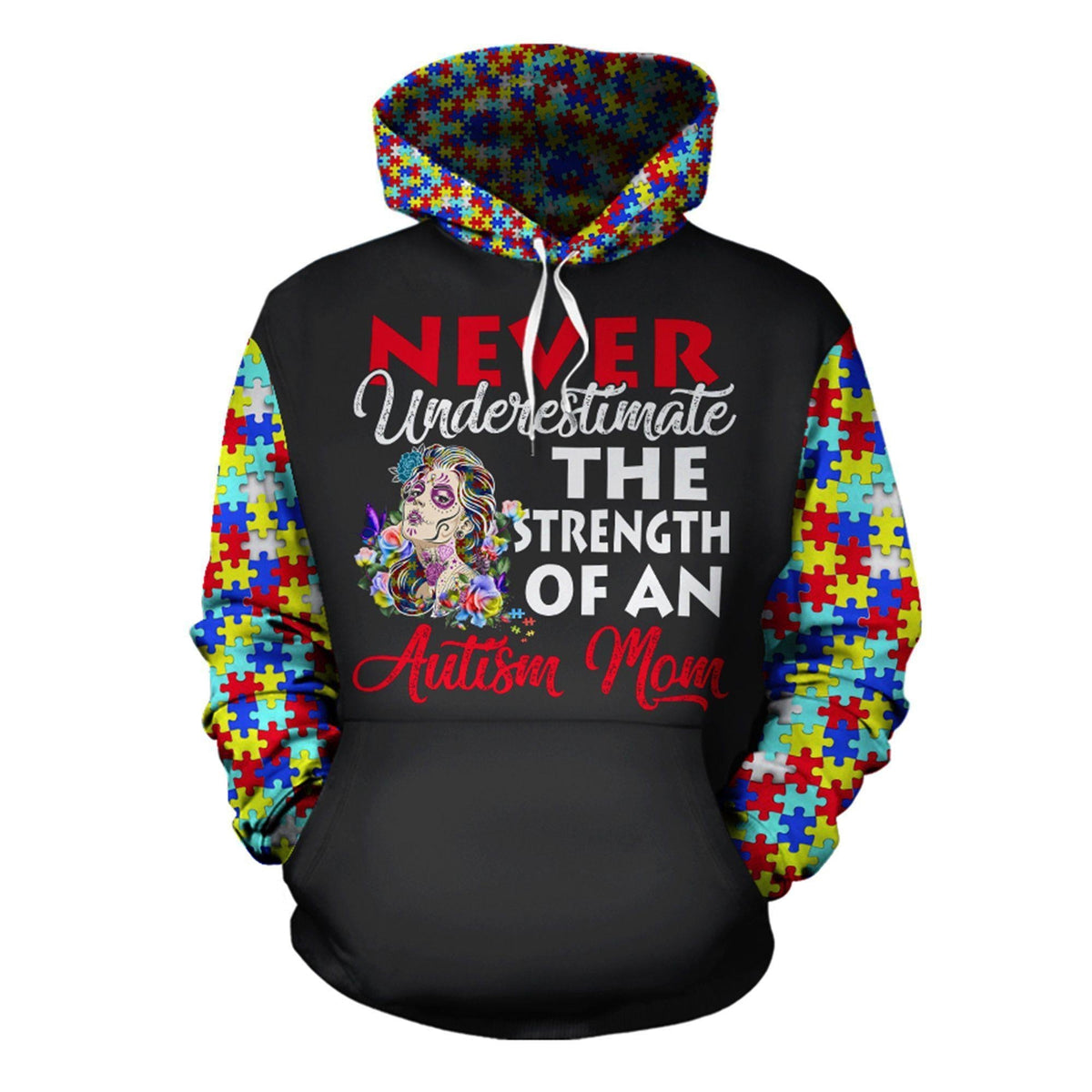 Autism Ribbon Hoodie For Advocacy Activities Daily Wear And Encouraging Messages
