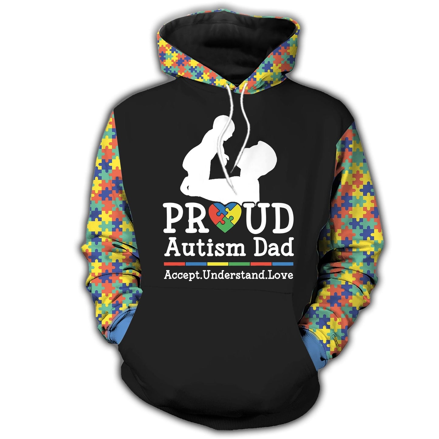 Proud Autism Dad Hoodie For Awareness Walks Community Events And Relaxed Outfits