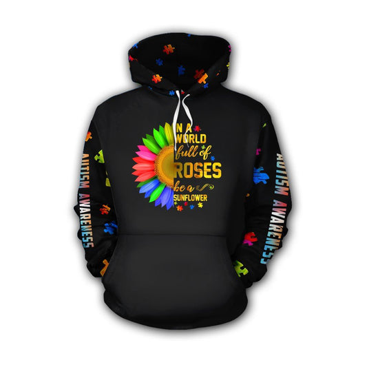 Sunflower Autism Hoodie For Awareness Events Everyday Support And Thoughtful Gifting