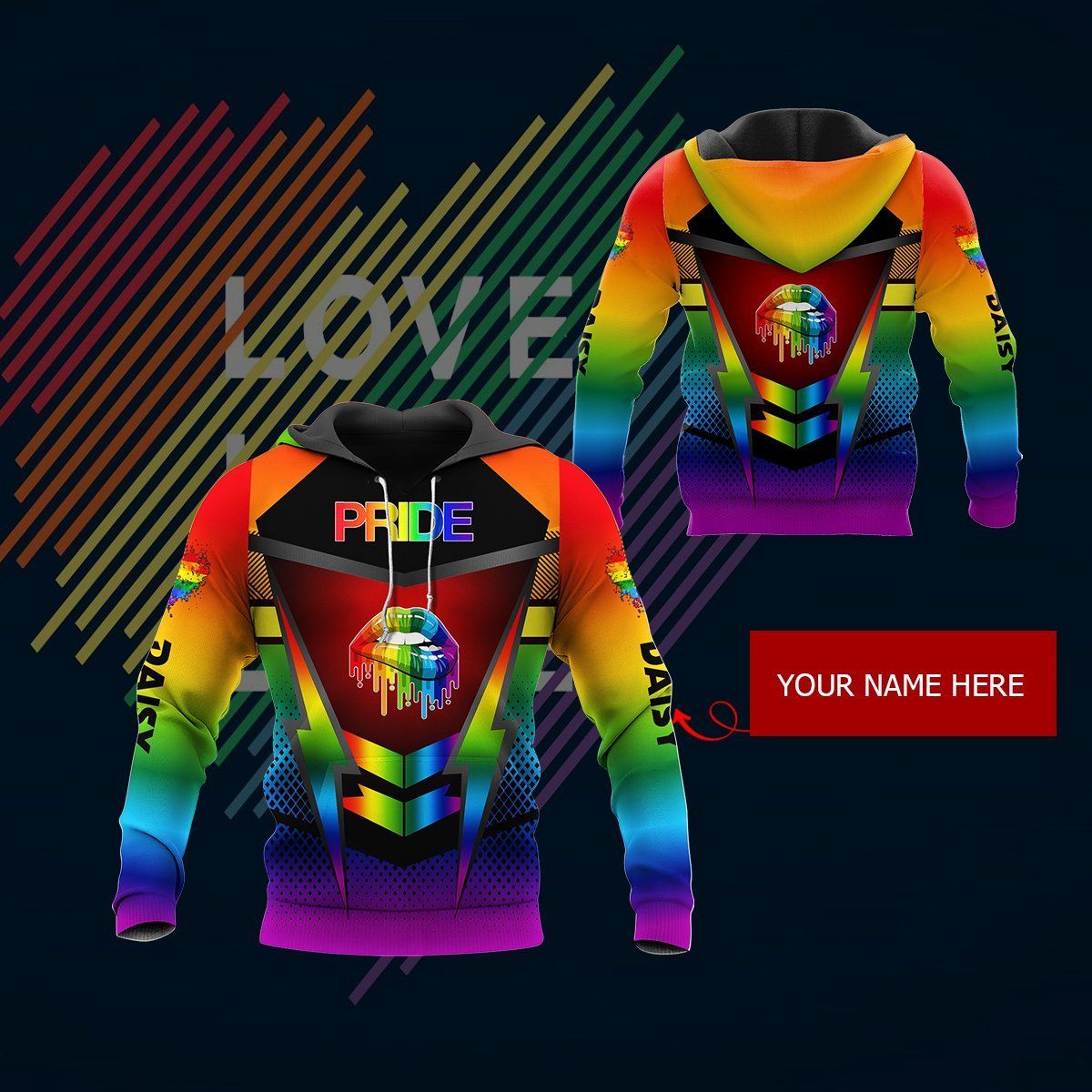 Personalized Pride Hoodie For Colorful Celebrations Casual Travel And Everyday Comfort