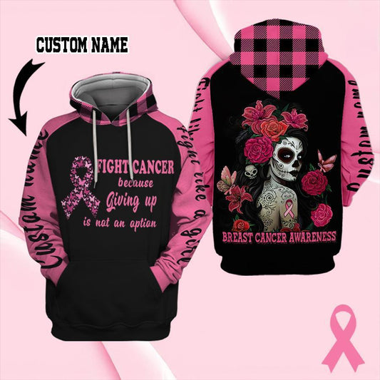 Fight Cancer Never Give Up Hoodie For Awareness Walks Community Events And Relaxed Outfits