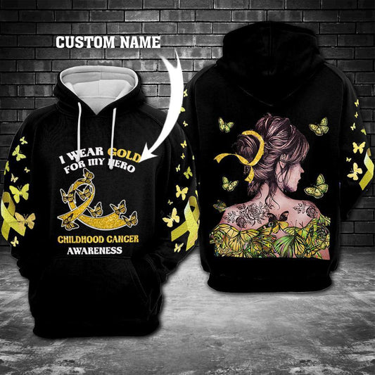 Childhood Cancer Awareness Hoodie For Advocacy Events Daily Outfits And Encouraging Gift Giving