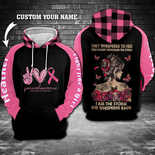 Breast Cancer Strength Hoodie For Awareness Walks Community Events And Relaxed Outfits