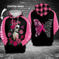 Breast Cancer Skull Girl Awareness Hoodie For Support Events Everyday Outfits And Positive Expression