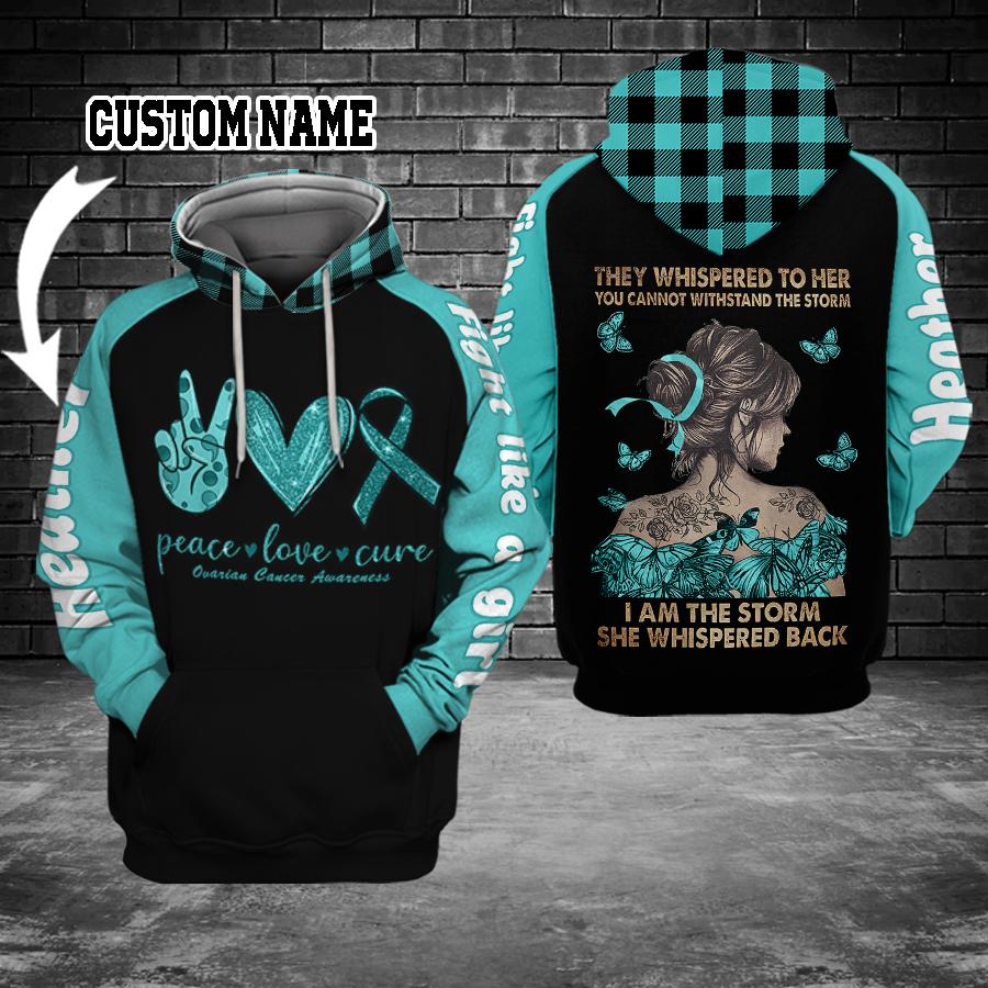 Ovarian Cancer Awareness Hoodie For Community Gatherings Casual Wear And Meaningful Support