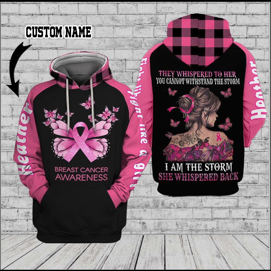 Breast Cancer Strength Personalized Hoodie For Community Gatherings Casual Wear And Meaningful Support