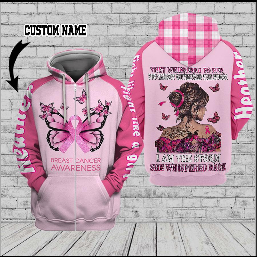 Breast Cancer Strength Personalized Hoodie For Support Events Everyday Outfits And Positive Expression