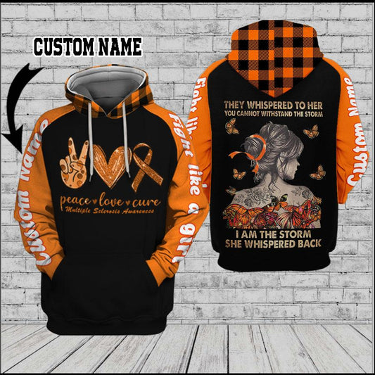 Multiple Sclerosis Cancer Awareness Strength Hoodie For Support Events Everyday Outfits And Positive Expression