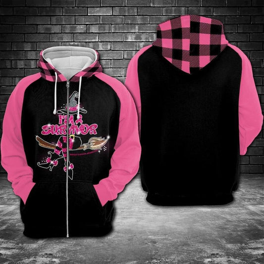 Breast Cancer Witch Survivor Hoodie For Awareness Events Everyday Support And Thoughtful Gifting