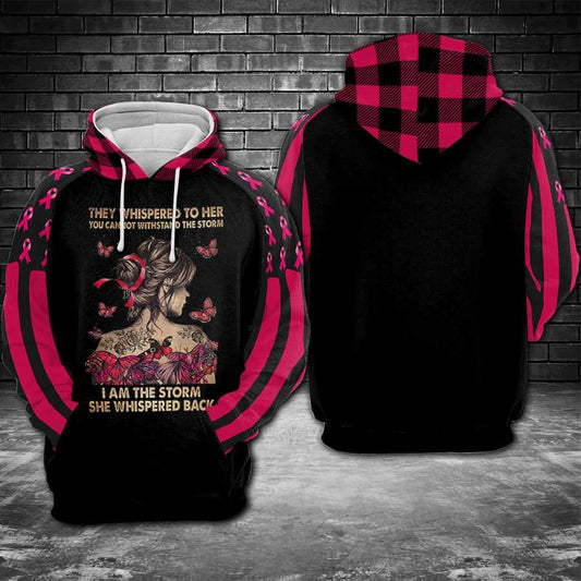 Breast Cancer Strength Hoodie For Awareness Campaigns Comfortable Wear And Supportive Gifting