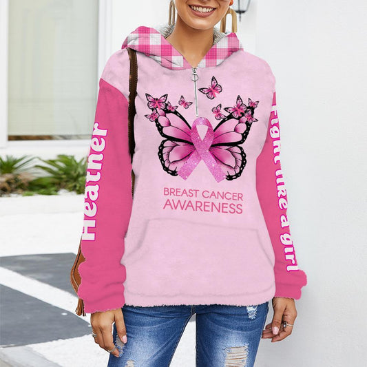 Cancer Awareness Strength Hoodie For Community Gatherings Casual Wear And Meaningful Support