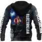 Electrician Workwear Hoodie For Casual Activities Seasonal Outings And Gift Ideas