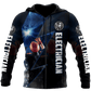 Electrician Workwear Hoodie For Casual Activities Seasonal Outings And Gift Ideas