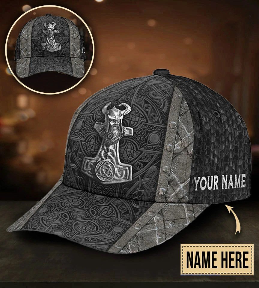 Viking Warrior Custom Name Classic Cap For Travel Holidays Parties And Relaxed Casual Styling