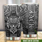 Viking Warrior Blood With Love Personalized 20 Oz Tumbler For Coffee Travel And Daily Drinks