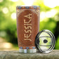 Native American Leather 20 Oz Tumbler For Coffee Travel And Daily Drinks