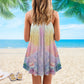 Rainbow Butterfly V-Neck Sleeveless Cami Dress For Nature Lovers And Thoughtful Gifting