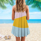 Beach Love Fresh V-Neck Sleeveless Cami Dress For Tropical Parties And Casual Everyday Style