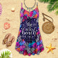 Beach Girl V-Neck Sleeveless Cami Dress For Coastal Travel And Relaxed Summer Wear