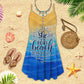 Beach Girl V-Neck Sleeveless Cami Dress For Island Holidays And Thoughtful Gifting