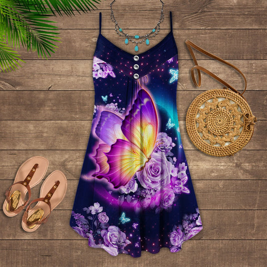 Butterfly Floral Art Limited – Women's Summer Sleeveless V-Neck Camisole Dress