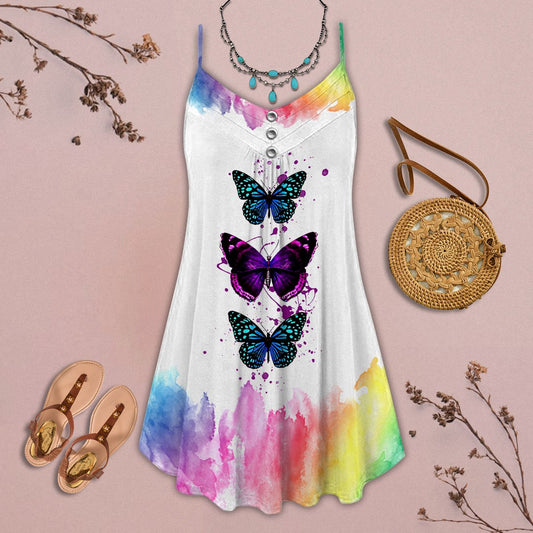 Butterfly Elegant Art Limited – Women's Summer Sleeveless V-Neck Camisole Dress