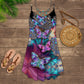 Butterfly In Colorful Life V-Neck Sleeveless Cami Dress For Travel And Comfortable Botanical Styling