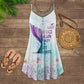 Sassy Mermaid V-Neck Sleeveless Cami Dress For Ocean Lovers And Sunny Getaways