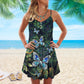 Butterfly V-Neck Sleeveless Cami Dress For Nature Lovers And Thoughtful Gifting