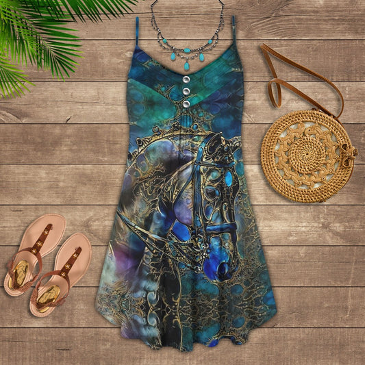Horse Nature Spirit Limited – Women's Summer Sleeveless V-Neck Camisole Dress