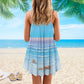 Turtle Beach Coming V-Neck Sleeveless Cami Dress For Beach Festivals And Comfortable Summer Outfits