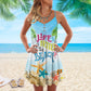 Beach Better Life V-Neck Sleeveless Cami Dress For Island Holidays And Thoughtful Gifting