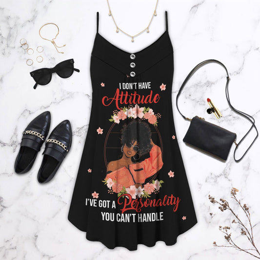 Black Women Classic Limited – Women's Summer Sleeveless V-Neck Camisole Dress