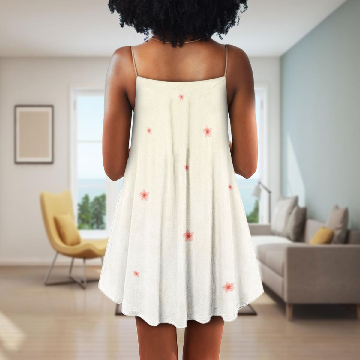 Black V-Neck Sleeveless Cami Dress For Parties And Relaxed Everyday Styling