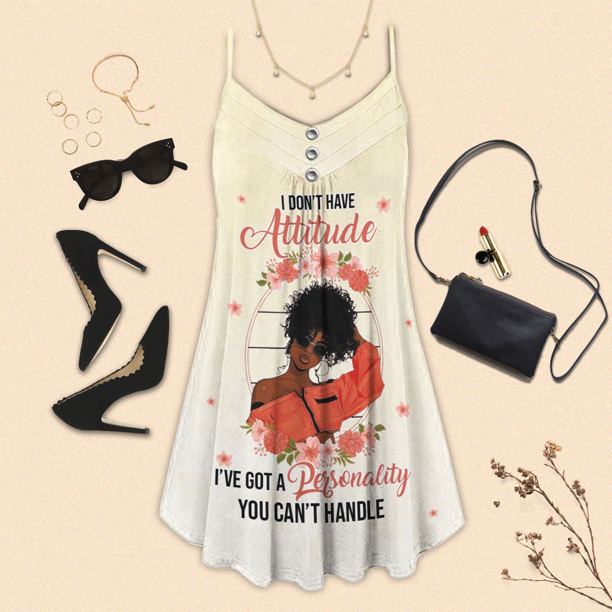 Black V-Neck Sleeveless Cami Dress For Parties And Relaxed Everyday Styling