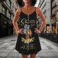 Black Faith V-Neck Sleeveless Cami Dress For Parties And Relaxed Everyday Styling
