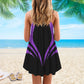 Purple Butterfly V-Neck Sleeveless Cami Dress For Nature Lovers And Thoughtful Gifting