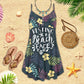 Beach Face Beautiful Flowers V-Neck Sleeveless Cami Dress For Beach Festivals And Comfortable Summer Outfits